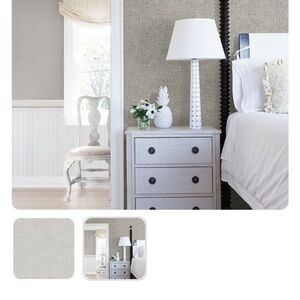 Neutral Textured Wallpaper Panel - charcoal-washable, pre pasted, removable